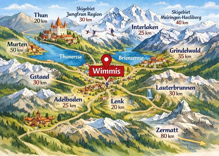 Winterzeit Near Interlaken Thun Spiez Kandersteg 公寓 Wimmis